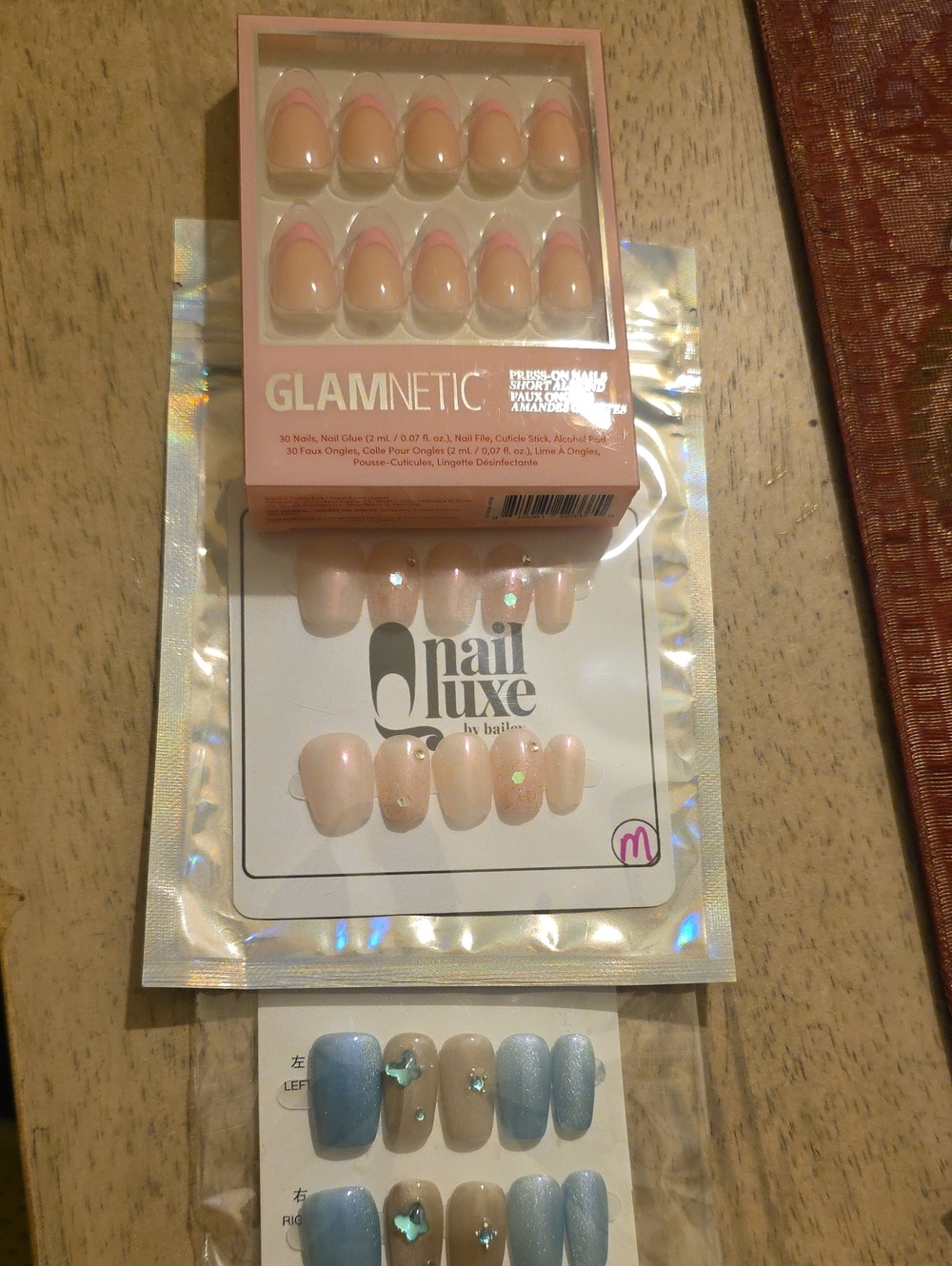 GLAMNETIC Nude Pink Press-On Nails - Elegant French Tip Set